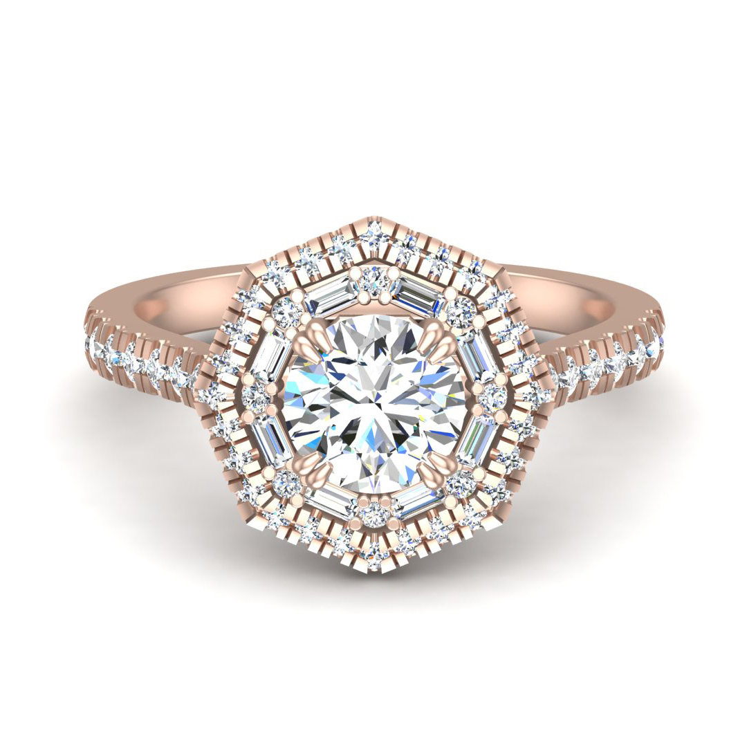 Kendall Halo Engagement Ring